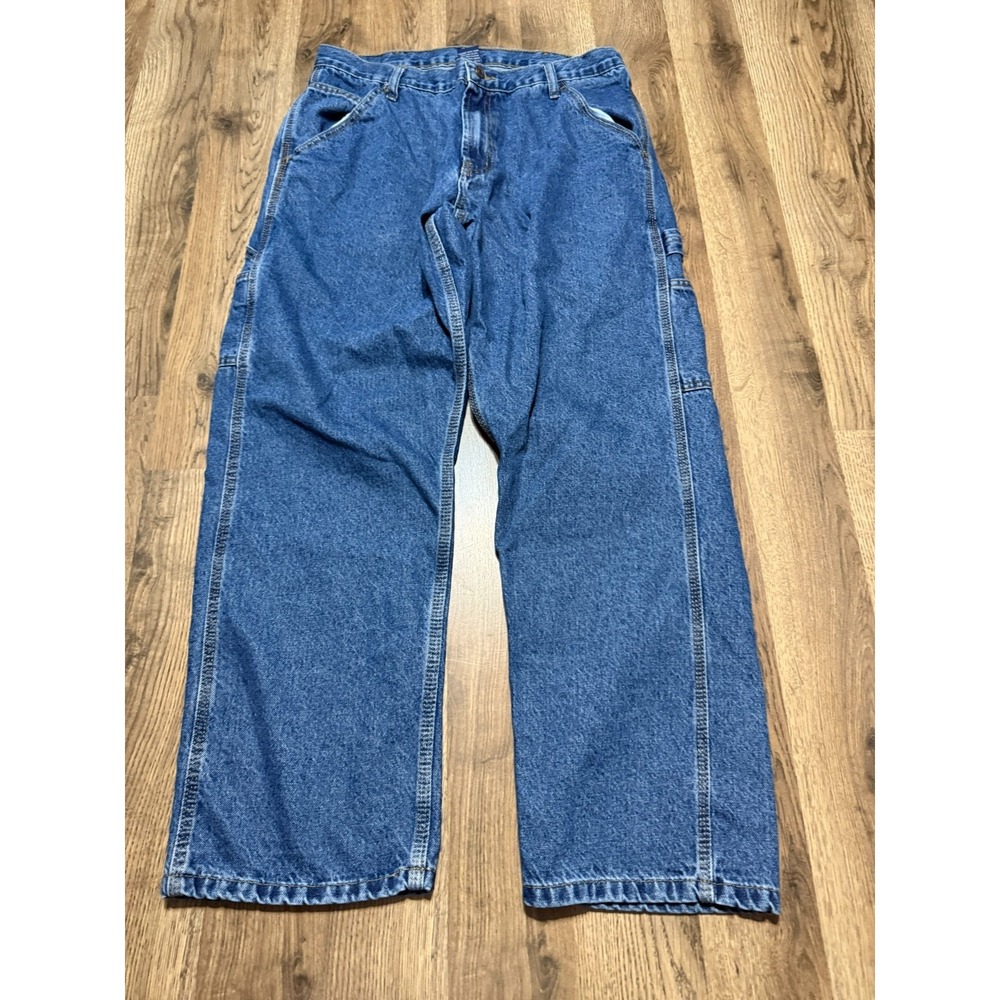Full Blue Jeans, Men's Size 34x30, Blue, Denim, Straight Leg, Dark Wash, Pockets